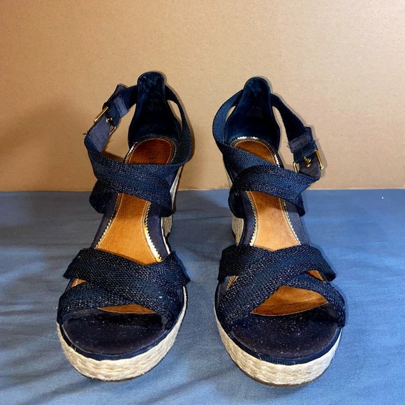 Sperry Topsider Cork Black Wedges/Heels size 9.5 - Picture 1 of 4